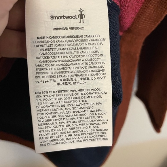 #80- SMARTWOOL- Shadow Pine Colorblock Crew Sweater - Women's - Picture 4 of 4